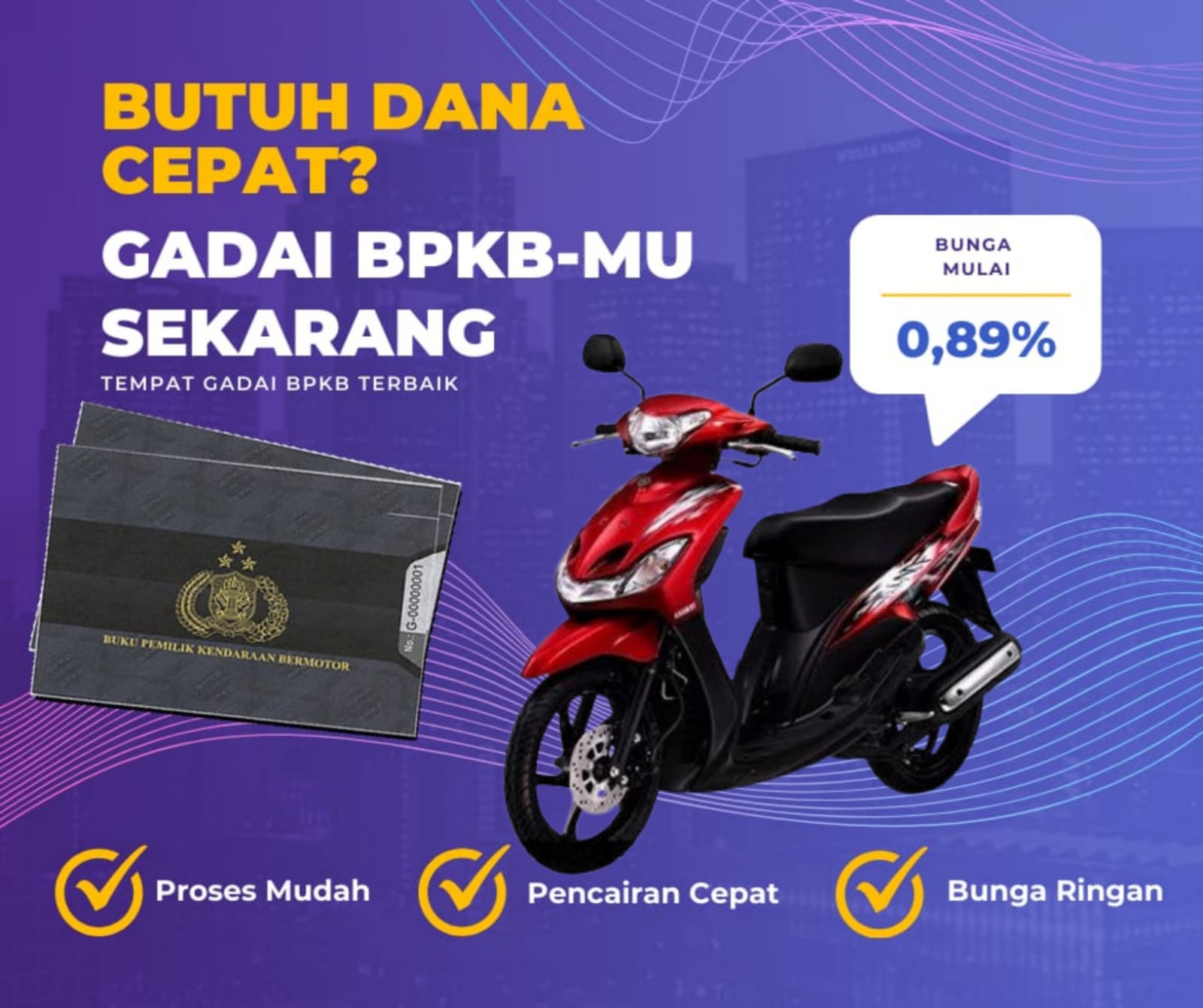 Kredit Jaminan Bpkb Motor Yamaha Mio 110 CW Dapat Dana Berapa? Seperti Ini Simulasinya